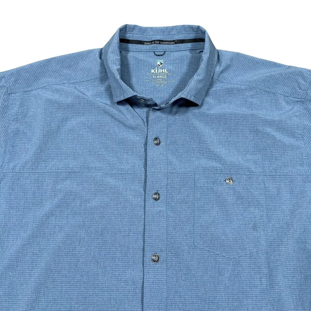 KUHL Optimizr Shirt Mens XL Tapered Fit Short Sleeve Button Up Hiking Utility - Picture 5 of 15